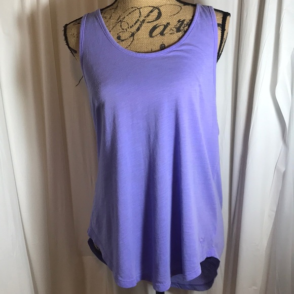Victoria’s Secret Pink Purple Flowy Hi-Lo Tank Top - Picture 1 of 7